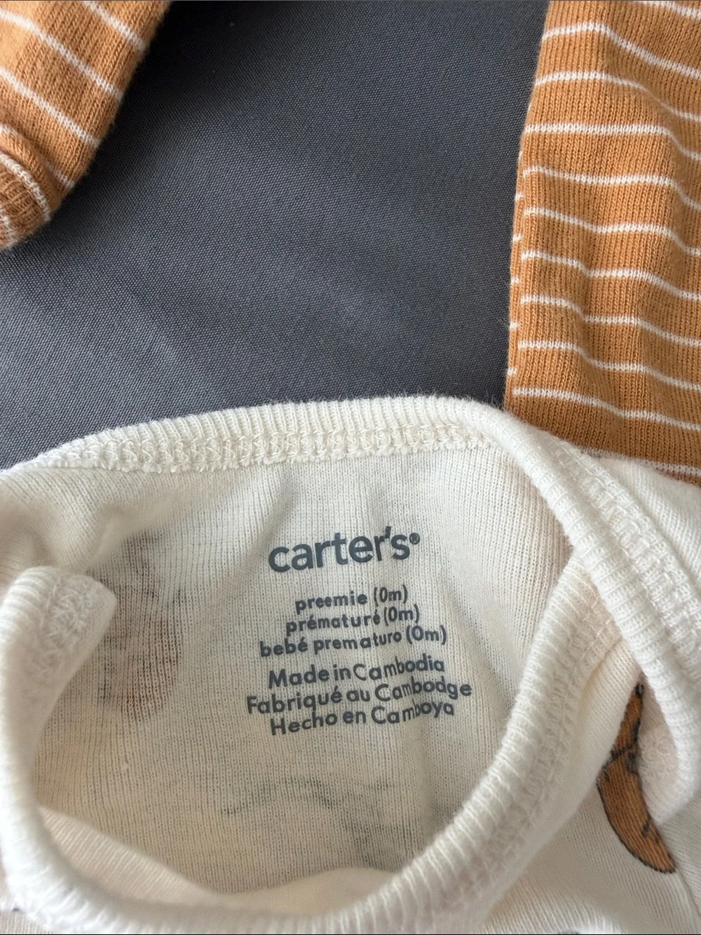 Carter's Long-Sleeve Bodysuit Set - Blue, Mustard, Cream with Dino Print
